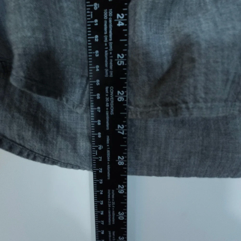 Banana Republic Shirt Mens Small Gray Chambray Streetwear Long Sleeve Button Up